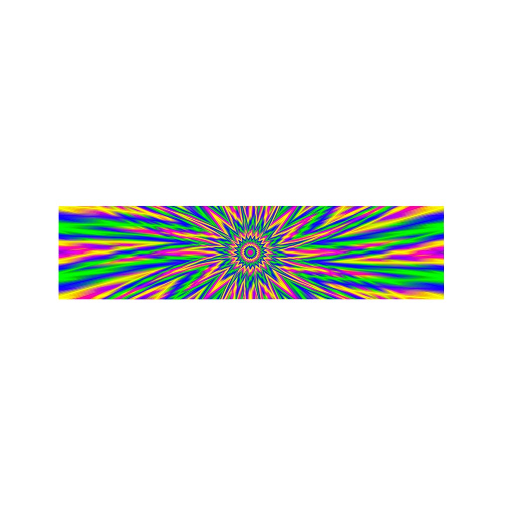 Vibrant Psychedelic Optical Illusion Bed Runner
