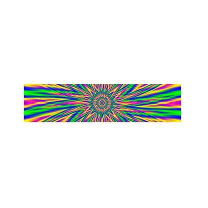 Vibrant Psychedelic Optical Illusion Bed Runner