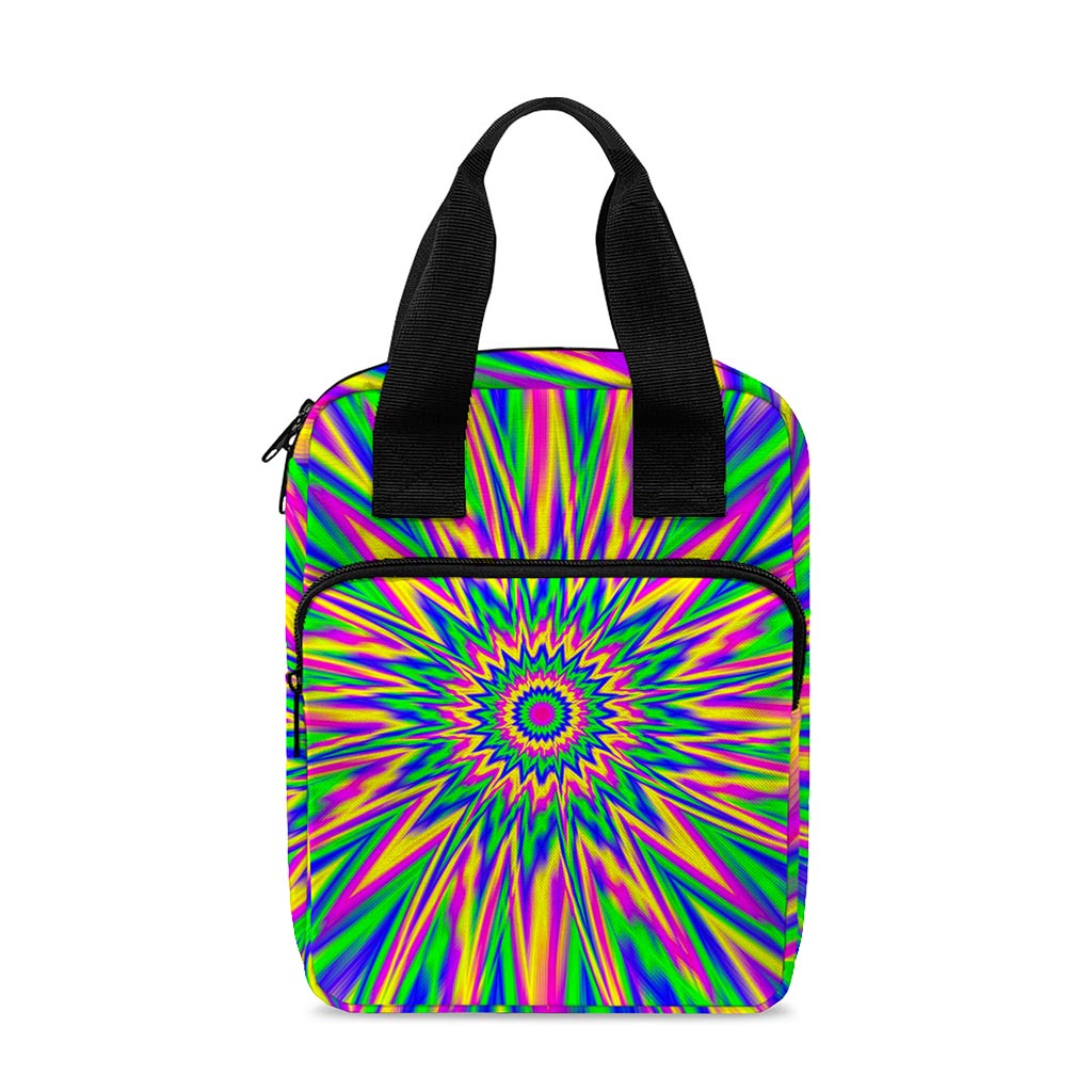 Vibrant Psychedelic Optical Illusion Bible Tote Bag