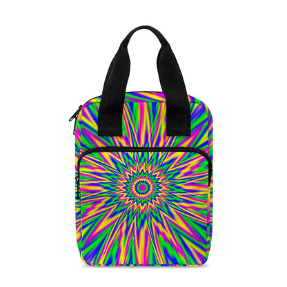 Vibrant Psychedelic Optical Illusion Bible Tote Bag
