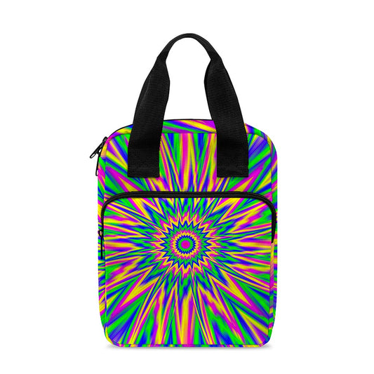 Vibrant Psychedelic Optical Illusion Bible Tote Bag