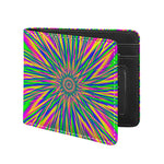 Vibrant Psychedelic Optical Illusion Bifold Wallet