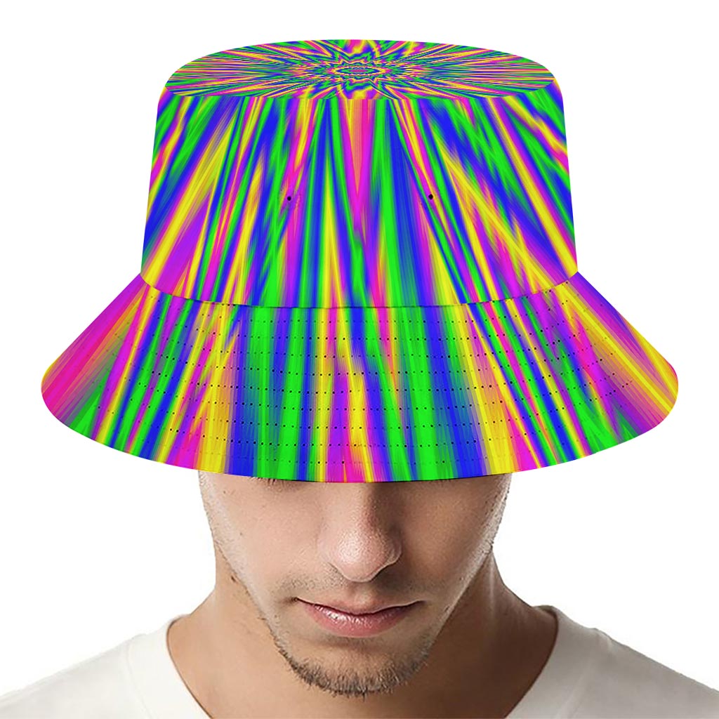 Vibrant Psychedelic Optical Illusion Bucket Hat