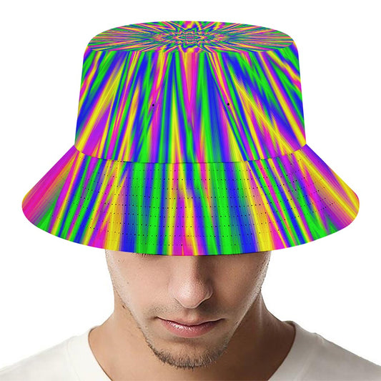 Vibrant Psychedelic Optical Illusion Bucket Hat