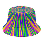 Vibrant Psychedelic Optical Illusion Bucket Hat
