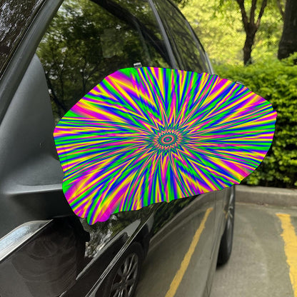 Vibrant Psychedelic Optical Illusion Car Side Mirror Covers