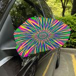 Vibrant Psychedelic Optical Illusion Car Side Mirror Covers