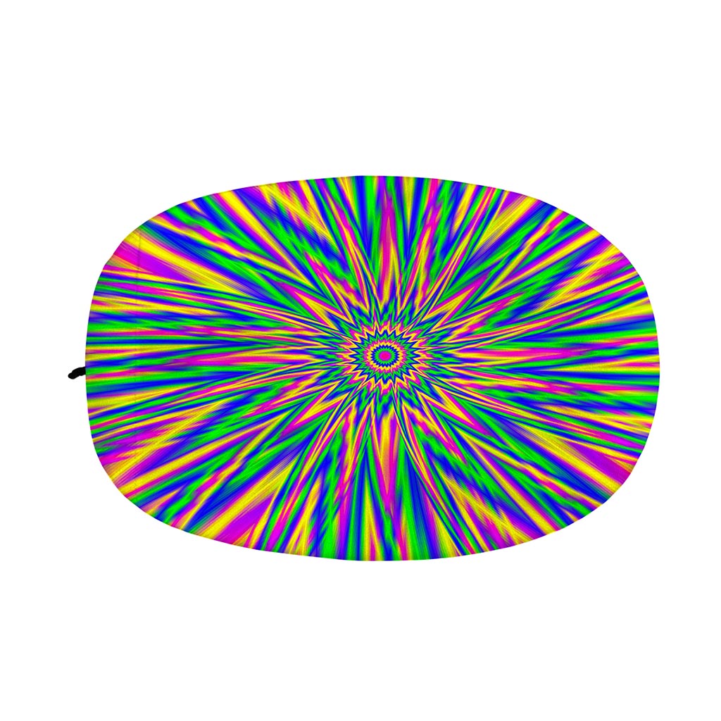Vibrant Psychedelic Optical Illusion Car Side Mirror Covers