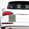 Vibrant Psychedelic Optical Illusion Car Sticker