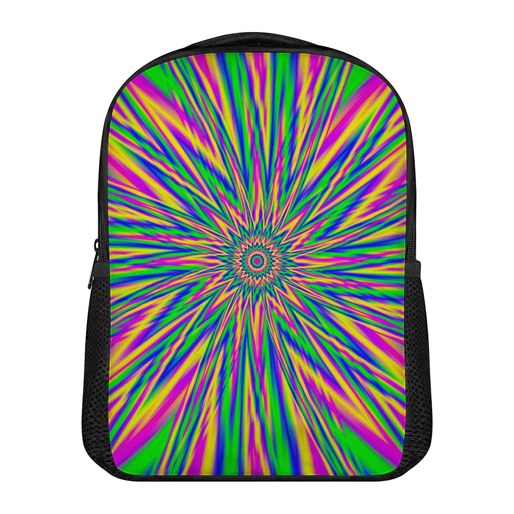 Vibrant Psychedelic Optical Illusion Casual Backpack