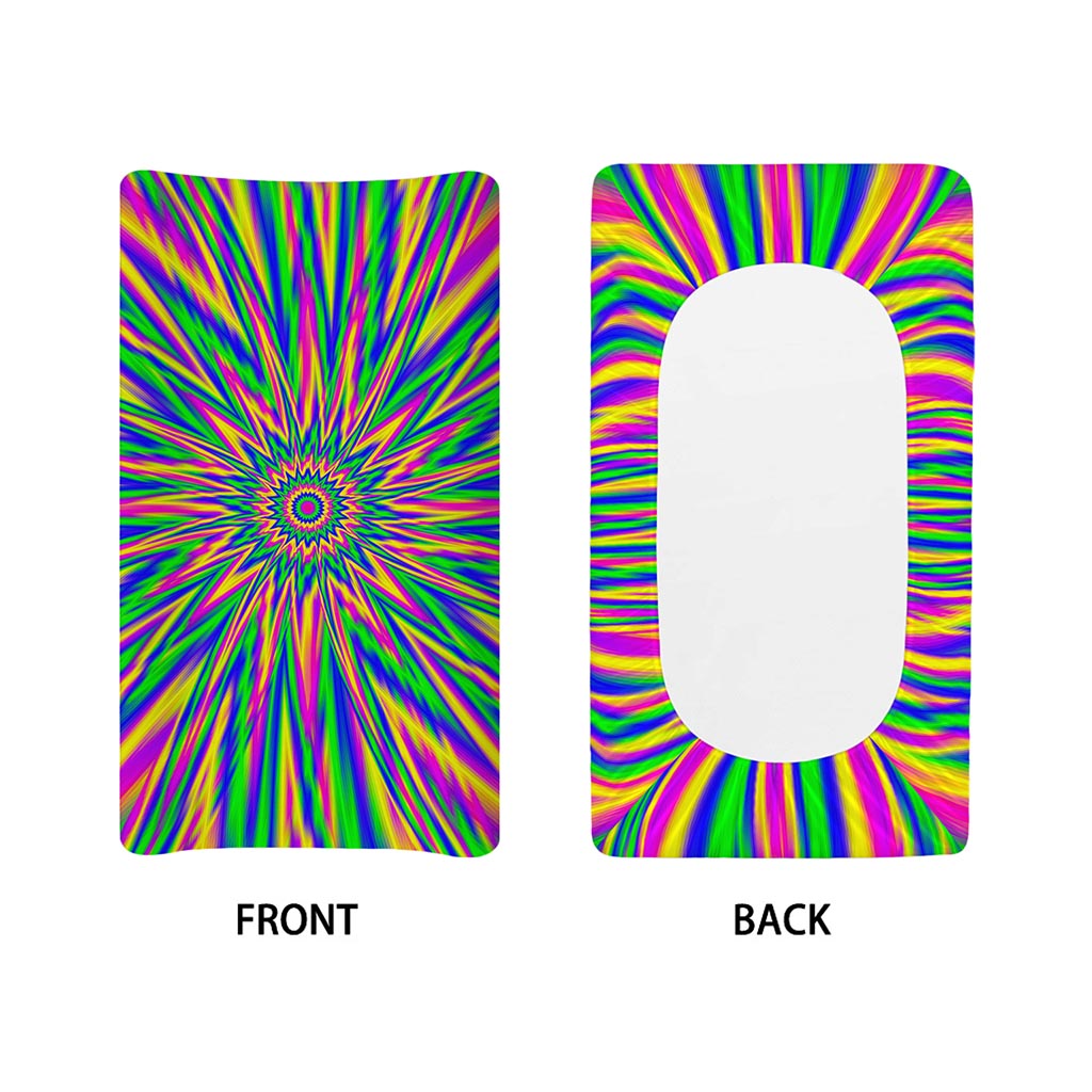 Vibrant Psychedelic Optical Illusion Changing Pad Cover