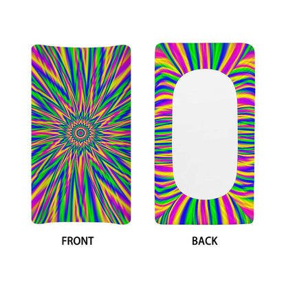Vibrant Psychedelic Optical Illusion Changing Pad Cover