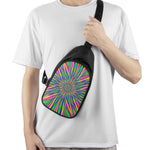 Vibrant Psychedelic Optical Illusion Chest Bag