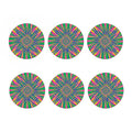 Vibrant Psychedelic Optical Illusion Coaster Set