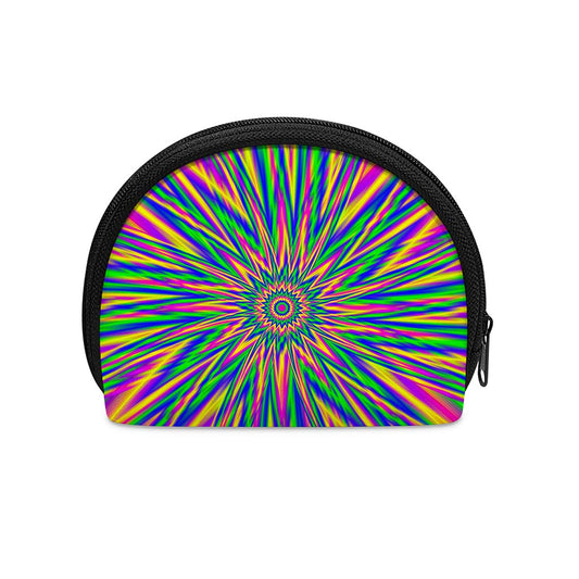 Vibrant Psychedelic Optical Illusion Coin Purse