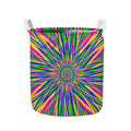 Vibrant Psychedelic Optical Illusion Collapsible Laundry Basket