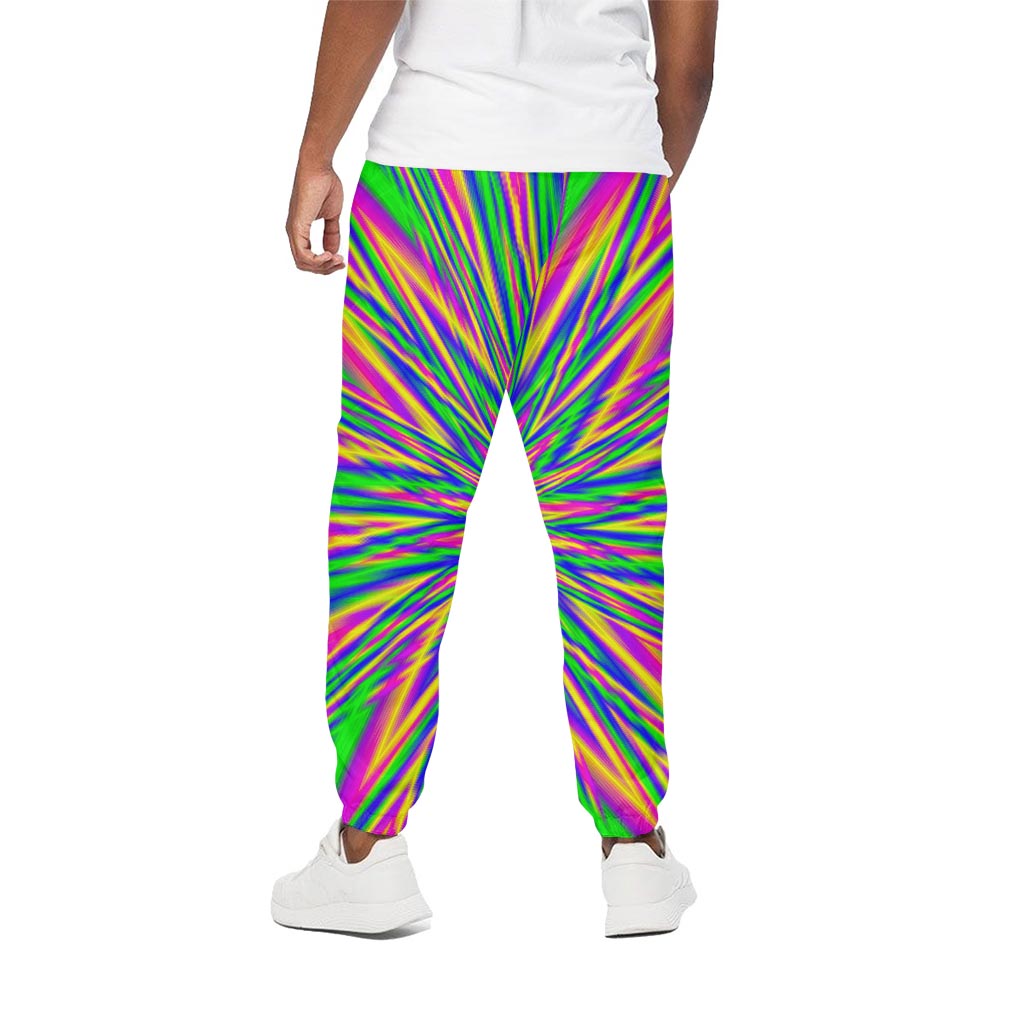 Vibrant Psychedelic Optical Illusion Cotton Pants