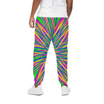 Vibrant Psychedelic Optical Illusion Cotton Pants