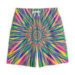 Vibrant Psychedelic Optical Illusion Cotton Shorts