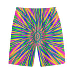 Vibrant Psychedelic Optical Illusion Cotton Shorts