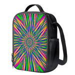 Vibrant Psychedelic Optical Illusion Crossbody Lunch Bag