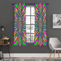 Vibrant Psychedelic Optical Illusion Grommet Curtain Panels