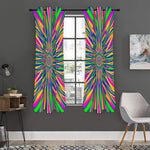 Vibrant Psychedelic Optical Illusion Curtain