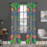 Vibrant Psychedelic Optical Illusion Curtain