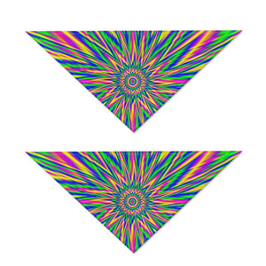 Vibrant Psychedelic Optical Illusion Dog Bandana