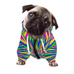 Vibrant Psychedelic Optical Illusion Dog Zip Up Hoodie