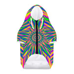 Vibrant Psychedelic Optical Illusion Dog Zip Up Hoodie