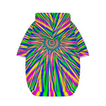 Vibrant Psychedelic Optical Illusion Dog Zip Up Hoodie