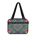 Vibrant Psychedelic Optical Illusion Double Strap Bible Bag