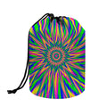 Vibrant Psychedelic Optical Illusion Drawstring Makeup Bag