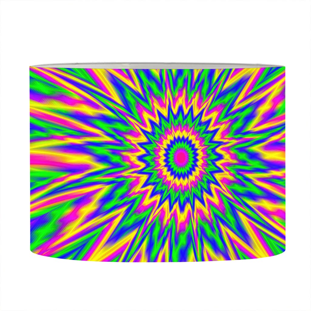 Vibrant Psychedelic Optical Illusion Drum Lamp Shade