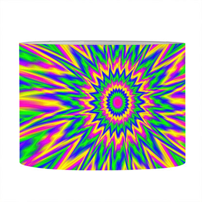 Vibrant Psychedelic Optical Illusion Drum Lamp Shade