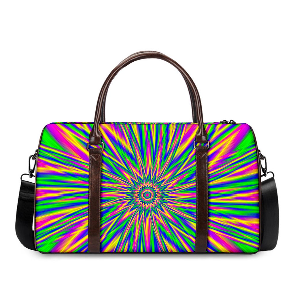 Vibrant Psychedelic Optical Illusion Duffle Bag