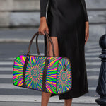 Vibrant Psychedelic Optical Illusion Duffle Bag