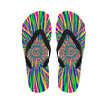 Vibrant Psychedelic Optical Illusion Flip Flops