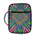 Vibrant Psychedelic Optical Illusion Front Pocket Bible Bag
