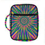 Vibrant Psychedelic Optical Illusion Front Pocket Bible Bag