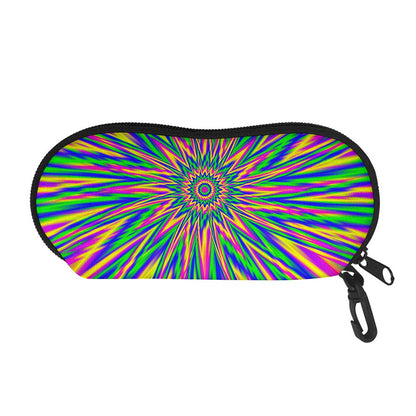 Vibrant Psychedelic Optical Illusion Glasses Case