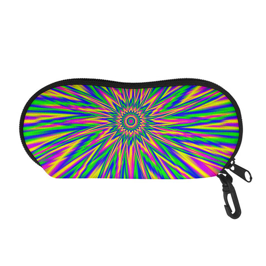 Vibrant Psychedelic Optical Illusion Glasses Case