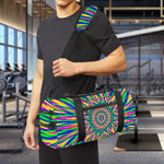 Vibrant Psychedelic Optical Illusion Gym Bag
