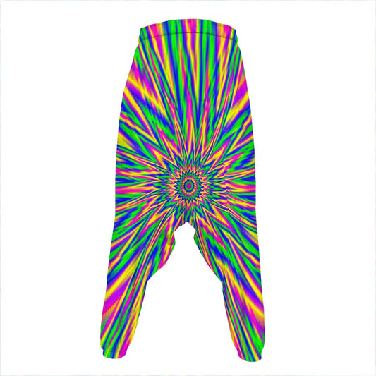 Vibrant Psychedelic Optical Illusion Hammer Pants