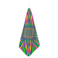 Vibrant Psychedelic Optical Illusion Hand Towel