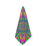 Vibrant Psychedelic Optical Illusion Hand Towel