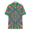 Vibrant Psychedelic Optical Illusion Hawaiian Shirt