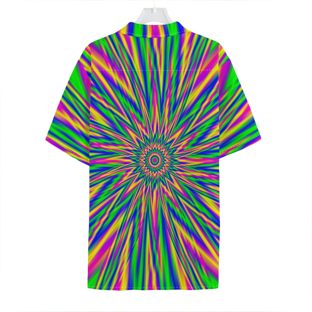 Vibrant Psychedelic Optical Illusion Hawaiian Shirt