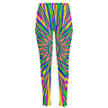 Vibrant Psychedelic Optical Illusion High-Waisted Pocket Leggings